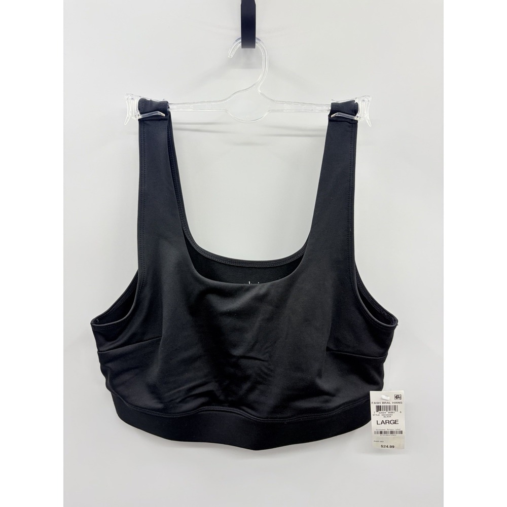 Jenni Intimates Womens Size Large Pullover Square Neck Bralette in Black 1440